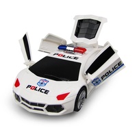 Best Seller eléctrico 360 rotación deformación automática Puerta Abierta Universal rueda conducción políticas coche juguetes con luz LED música