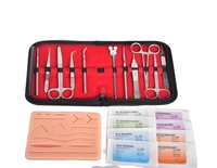Kit de pratique de suture de modèle de formation médicale de haute qualité kit de suture en silicone avec lames chirurgicales et suture