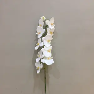 Ramo de flores M336 de 11 cabezas, orquídeas artificiales de mariposa, Phalaenopsis, seda de orquídeas, látex, tacto Real para decoración del hogar y boda