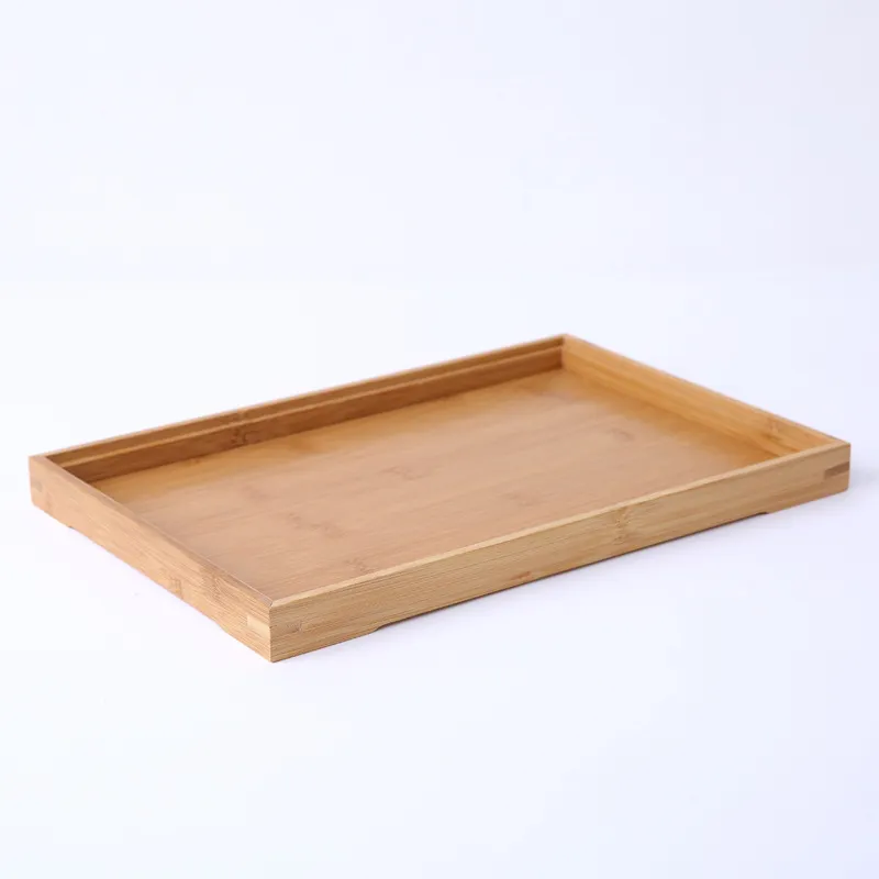 Mini tavolino portatile multifunzione in legno di bambù vassoio rettangolare in bambù