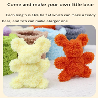 Kit de bricolage éducatif en chenille de 1 m de long pour ours en peluche et chiot, style dessin animé, forme libre pour jouets d'enfants (Décorations colorées)