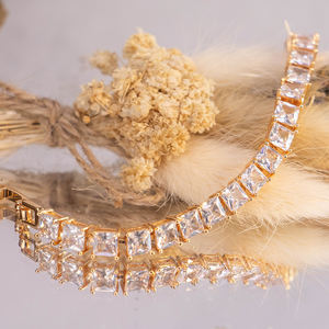 Bracelet tennis en or bohème serti de CZ, chaîne en zircon cubique 5A, bijoux unisexe, cadeau, vente en gros - Product Image 2