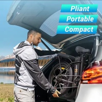 AB Stok HillMiles MilePort 1 Pliant Taşınabilir Katlanabilir Elektrikli Bisiklet 36V 13Ah Gizli Bataryalı E-Bisiklet Araç İçi Depolama İçin