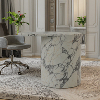 Table basse moderne en marbre avec texture naturelle unique pour meubles de salon à la maison