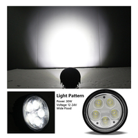 Feux de travail ronds à LED 9-32V pour tracteur John Deere 7200R 7210R 7215R, éclairage de travail à LED