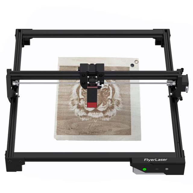 FlyerLaser Ready to Ship Z9 Laser Engraver Cutting Machine 300*300mm for Wood Metal Paper Acrylic Leather Engraving/Cutting