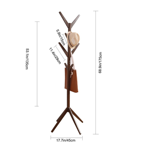 Porte-manteau <span class=keywords><strong>en</strong></span> <span class=keywords><strong>bois</strong></span> d'arbre à 8 crochets <span class=keywords><strong>en</strong></span> gros Support et support de stockage de qualité supérieure - Product Image 2