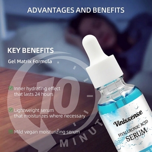30ml Tief Hydratisierendes Hyaluronsäure-Serum Kleinmolekulares Feuchtigkeitsspendendes Verjüngendes Aufhellendes Anti-Aging-Serum - Product Image 3