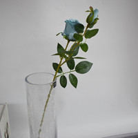 Direktvertrieb ab Werk Realistische Handgefertigte Seiden-Langstiel-Rosen mit 2 Köpfen, Künstliche Zixia-Feenrosen