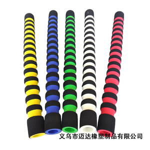 Cubierta de manillar de goma de nitrilo negra y roja espumada de 5 mm de grosor para raqueta de bádminton y bicicleta de equilibrio - Product Image 2