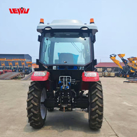 Tracteur agricole diesel mini 50HP 504, tracteur agricole de haute qualité 4x4, mini tracteur avec cabine de luxe au meilleur prix