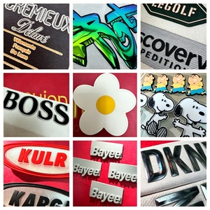 Patchs de luxe de créateurs, logo de marque personnalisé, patch en TPU, logo en relief 3D, patchs thermocollants pour t-shirt, sweat-shirt - Product Image 3
