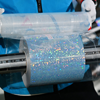 Étiquette PET holographique diamantée imprimable jet d'encre, résistante à l'eau et à forte adhérence, pour une étiquetage rapide