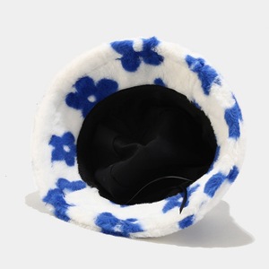 Mới Đến Bán Buôn Xô <span class=keywords><strong>Hat</strong></span> Lông Hoa In Cho Mùa Thu-Mùa Đông Mặc 5 Màu Sắc Giản Dị Ngoài Trời Lông Mùa Đông Mũ - Product Image 6