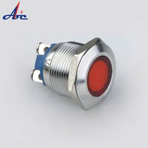 19mm Red green yellow blue white Flat round Kinds Color Screw Terminal Metal Led Pilot Lamp 220Vac led pilot lamp signal light