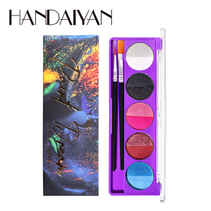 ผงเพ้นท์ร่างกายประกายแสง UV แบบกำหนดเองแวววาว10สีเครื่องสำอางที่ละลายน้ำได้สำหรับการเพ้นท์หน้า - Product Image 2