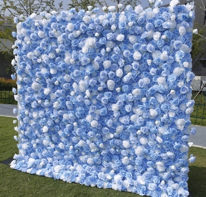<span class=keywords><strong>Tema</strong></span> decorazioni di compleanno oggetto festa composizione floreale matrimonio sfondo fiore 8x8 muro di fiori sfondo blu per la fotografia - Product Image 4