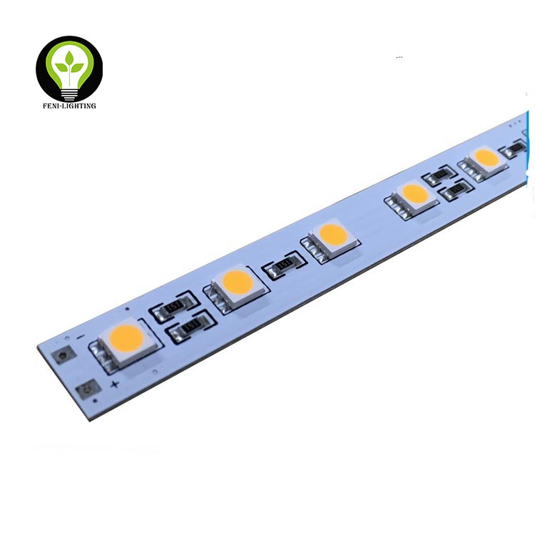 DC12V/DC24V SMD 5050 Жесткая светодиодная лампа 60 светодиодов/м 72 светодиодов/м алюминиевая печатная плата или с алюминиевым профилем