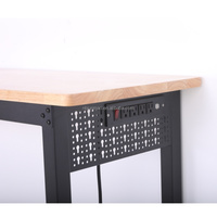 Banc de travail robuste en acier inoxydable pour garage et atelier, personnalisable avec panneau perforé, tiroirs et armoires, OEM/ODM/OBM