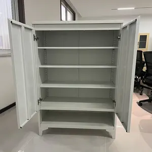 2024 New White Luxury 2 Door Adjustment Shelf Metal Modern Furniture Steel Shoe Cabinet Storage Shoe Rack Cabinet