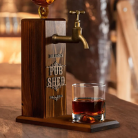 Distributeur de whisky en bois rectangulaire classique personnalisé cadeau d'affaires durable et écologique décor de bar à la maison