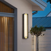 Lampu Dinding Luar Ruangan Modern Mewah Tahan Air untuk Balkon Eksterior, Pintu Masuk Vila, Taman, dan Pagar Halaman