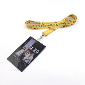 High Quality <b>Polyester</b> Bling Name Tag <b>Lanyard</b> with ID Card Holder Necklace Digital & Silk Screen Printing Eco-Friendly - Product Image 2