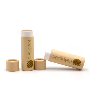Custom Printed Lipstick Cardboard Tube Paper Cylindrical Container Balm Stick Packaging Deodorant