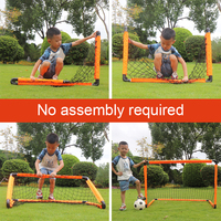 Ensemble de 2 buts de football miniatures pliables et portables avec sac de transport pour enfants et jeunes, entraînement en plein air, sports de plein air, toutes saisons