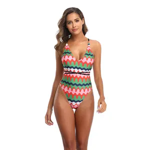 Women's One-Piece Swimsuit Sleeveless Bikini Swim Jammer with Crew Neckline Made of Spandex/Nylon for Beach Wear