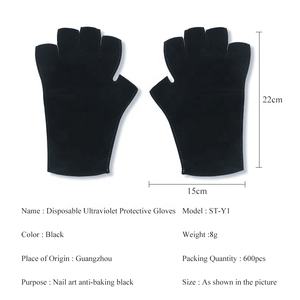 قفازات حماية للأظافر مضادة للأشعة تحت البنفسجية يمكن التخلص منها قفازات حماية للأظافر من الأشعة تحت البنفسجية مصباح ليد قفاز مانيكير مقاوم للإشعاع - Product Image 2