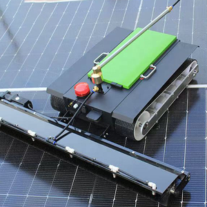 Kit d'arrosage rouleau de lavage alimenté par le toit propre outil <span class=keywords><strong>télescopique</strong></span> double brosses machines Pv tuyauterie électrique panneau solaire laveuse - Product Image 2