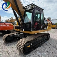 Excavatrice sur chenilles Caterpillar 325D d'occasion, bien entretenue, machine de construction pour travaux de terrassement, fournisseur direct