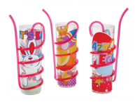 Série de gobelets de Noël uniques avec paille torsadée, personnalisables, écologiques, en plastique étanche réutilisable, avec paille intégrée