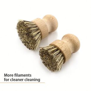 Cepillo de fregado ecológico de mano personalizado, cerdas de palma de coco, olla de madera sostenible, cepillo para lavar platos de cocina para limpieza - Product Image 6