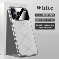Coque de téléphone de luxe avec panneau arrière en PC, style professionnel, protection de l'objectif, boutons métalliques indépendants, sensation agréable au toucher, antichoc