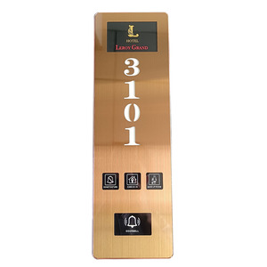 Customized Metal Gold LED Touch Doorbell DND MUR LOGO Room <strong>Number</strong> Sign Electronic Doorplate Do Not Disturb Room Status <strong>Panel</strong> - Product Image 6
