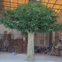 Grande Plante Artificielle Banyan Arbre à Feuilles Grand Intérieur Extérieur Hôtel Protection UV Géant en Fibre de Verre Faux Banyan Arbre pour la Décoration