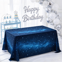 Nappe de table en polyester personnalisée, réutilisable pour l'extérieur, idéale pour les fêtes d'anniversaire des enfants