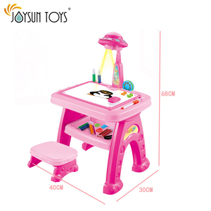 Kids Drawing Projector Table <strong>Set</strong>, <strong>Child</strong> Smart Projector Sketcher Desk Double Side Magnetic Drawing Board - Product Image 5