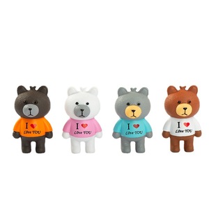 <b>Cute</b> <b>Bear</b> Miniature Ornaments PVC Cartoon Animals Keychains Home Decor Cake Decorations D1251 - Product Image 5