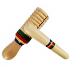 Guiro en bois à tube unique, instrument de percussion Orff pour l'éducation musicale et les performances - Product Image 2
