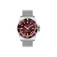 Montre de plongée automatique mécanique de luxe GMT, étanche à 300 m, bracelet en acier maillé, cadran bleu, lumineux, montre de plongée pour homme
