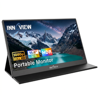 Écran externe portable IPS de 15,6 pouces, résolution 60 Hz, rendu HDR, vision large à 178°, haut-parleur intégré pour les réunions, le travail multi-tâches
