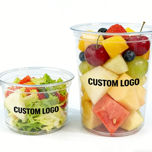 Gobelets en plastique transparent fabriqués en Chine avec couvercles, jetables, capacité 100ml 200ml 300ml, 90mm, imprimés UV pour l'emballage de snacks - Product Image 2