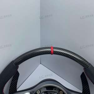 Volant personnalisé en fibre de carbone mate avec palettes de changement de vitesse <span class=keywords><strong>pour</strong></span> Mercedes-Benz AMG SLC CLA G500 G63 G55 - Product Image 2