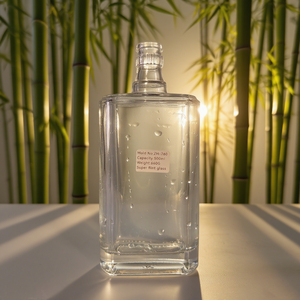 Bouteille en verre haut <span class=keywords><strong>de</strong></span> gamme <span class=keywords><strong>de</strong></span> luxe sans plomb, gaufrée, personnalisée, 500 ml, 750 ml, pour vin, whisky, saké, <span class=keywords><strong>Bordeaux</strong></span>, avec bouchon en liège - Product Image 2