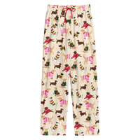 Pantalon de pyjama en tricot doux à imprimé tendance, coupe ample et confortable, bas de pyjama pour couple, vêtements de détente pour le salon, unisexe