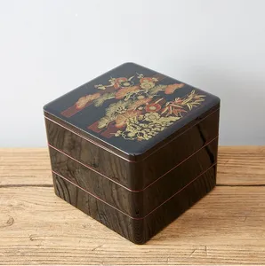 Three-layer Japanese lunch box Japanese restaurant lunch box Sushi Japanese food container