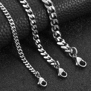 1 bracelet cubain en acier inoxydable de différentes tailles pour hommes et femmes, personnalisable - Product Image 4